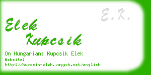 elek kupcsik business card